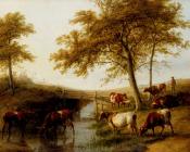 Cattle Resting By A Brook - 托马斯·辛德尼·库珀